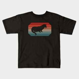 Retro otter giant otter art animal gift idea Kids T-Shirt